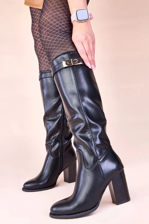 Melni ilgaaulie kurpes uz stabiņa ar...