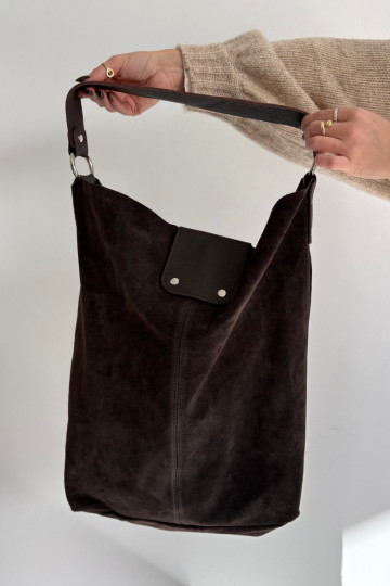 Liels Skórzana zamšādasoIna Soma CzekoladoIna Hanelle