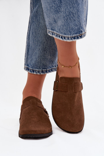 Čības Tukšas Sieviešu i ar platformu ar sprādzēm brūnas krāsas Selio