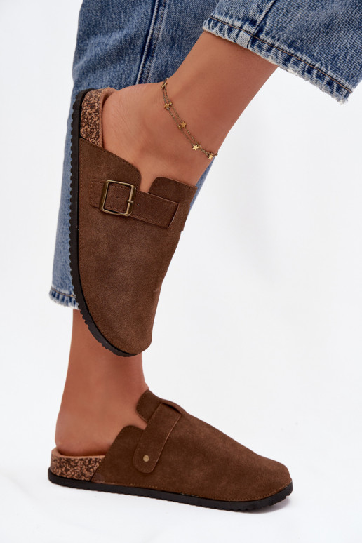 Čības Tukšas Sieviešu i ar platformu ar sprādzēm brūnas krāsas Selio