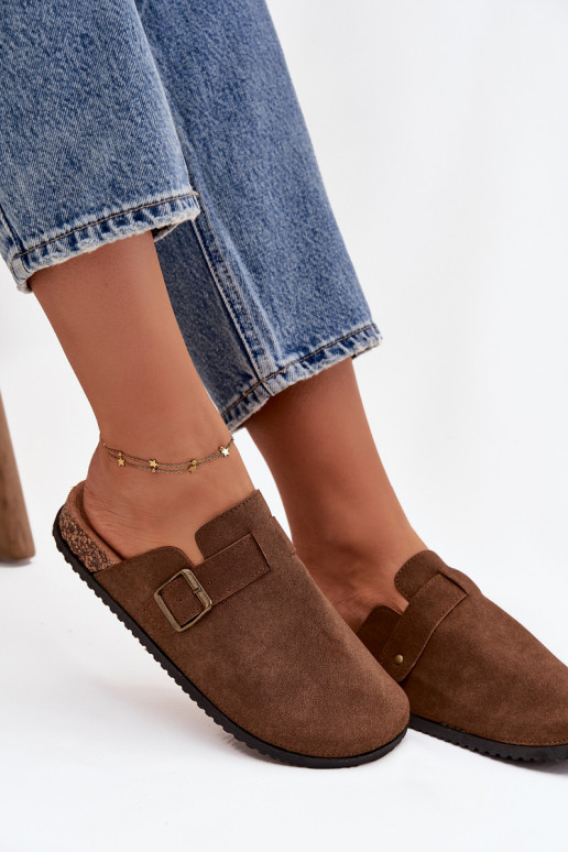 Čības Tukšas Sieviešu i ar platformu ar sprādzēm brūnas krāsas Selio