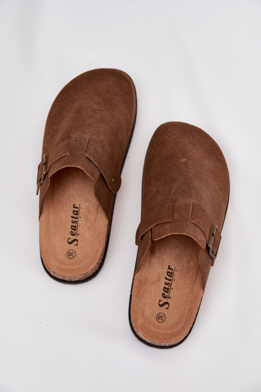 Čības Tukšas Sieviešu i ar platformu ar sprādzēm brūnas krāsas Selio