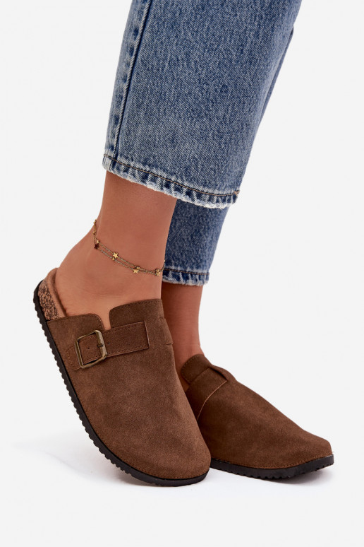 Čības Tukšas Sieviešu i ar platformu ar sprādzēm brūnas krāsas Selio