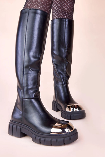 Melnas augstās zābaki ar... 2