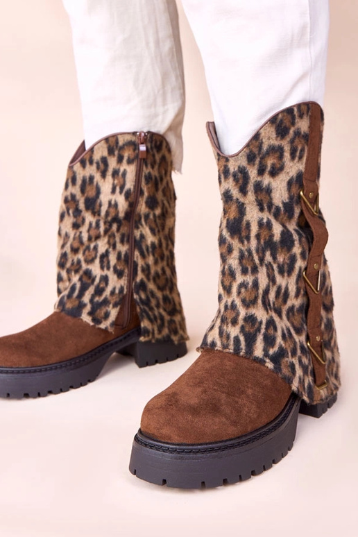 Brūni zābaki ar tīģera raksta apvītu...