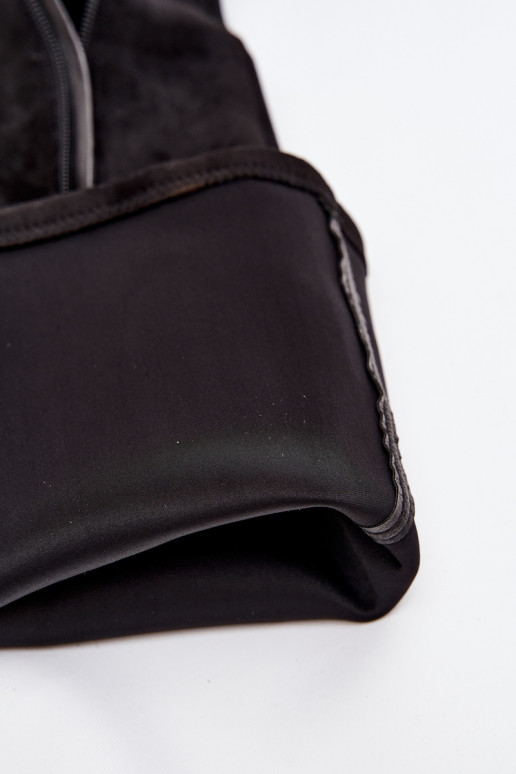 sieviešu garie zābaki Par ceļgalu ar papēdi Eko zamšādaoIne melnas krāsas Tahlina