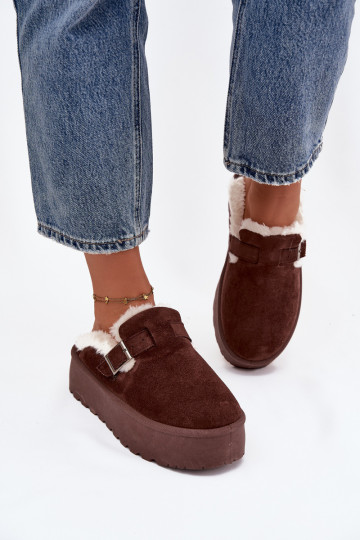 sniega apavi Sieviešu ar kažokādu I ar sprādzēm ar platformu CzekoladoIne Jessina 2