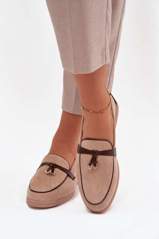 Mokasīni Mokasīni SieviešuEko zamšādau smilšu krāsas DarInen