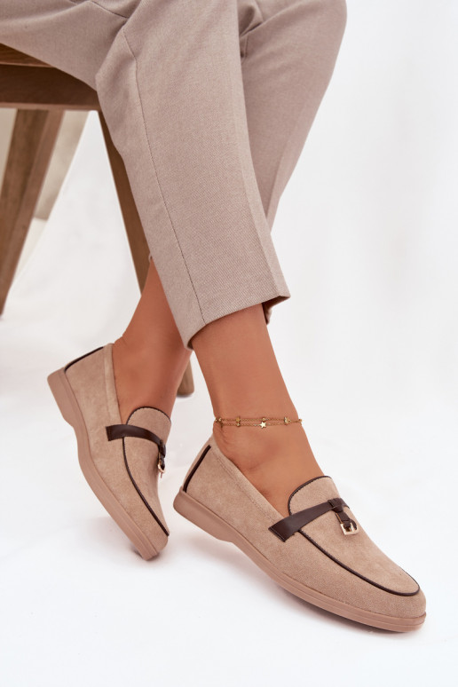 Mokasīni Mokasīni SieviešuEko zamšādau smilšu krāsas DarInen