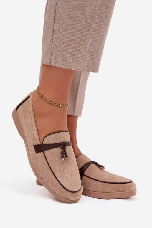 Mokasīni Mokasīni SieviešuEko zamšādau smilšu krāsas DarInen