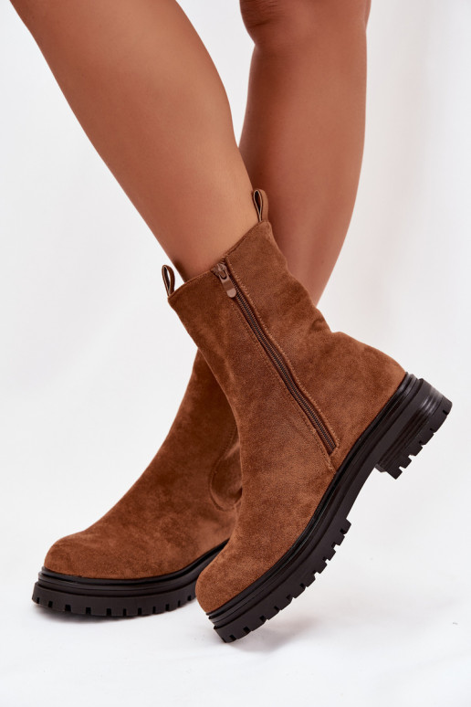 stilīgi puszābaki Sieviešu Uz pili brūnas krāsas Julienne