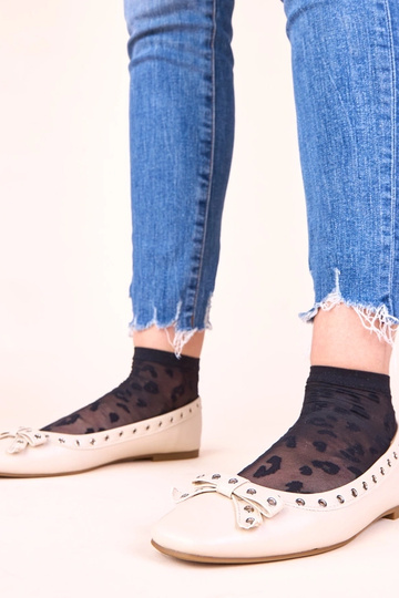 Smilšu krāsas balerīni ar...