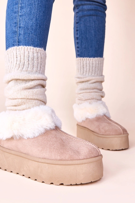 Tumši smilšu krāsas sniega zābaki ar...