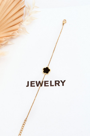 Sieviešu Aproce Ar Melnu Ziedu Zelta krāsas 2