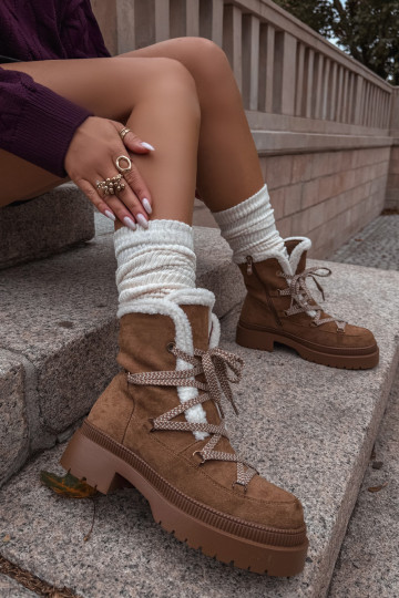 Sieviešu siltināti sniegbikses, brūnas krāsas, Irmara