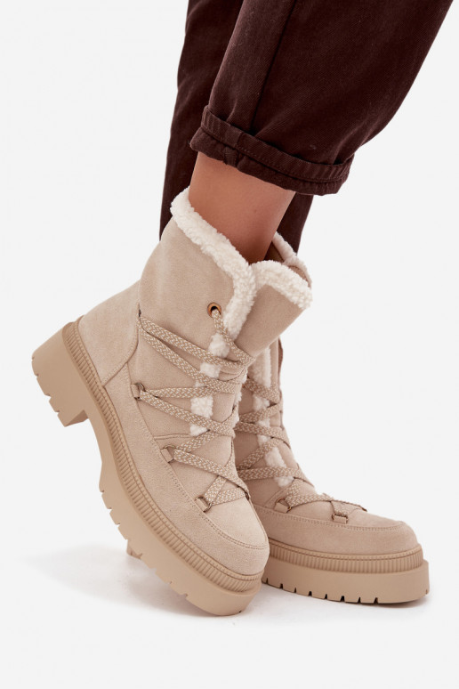 Sieviešu siltināti sniegbikses, smilšu krāsas, Irmara