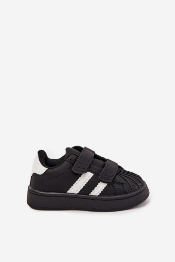 Bērnu sporta apavi Sneakers modeļa no mākslīgās ādas, melnā krāsā, Renel 2