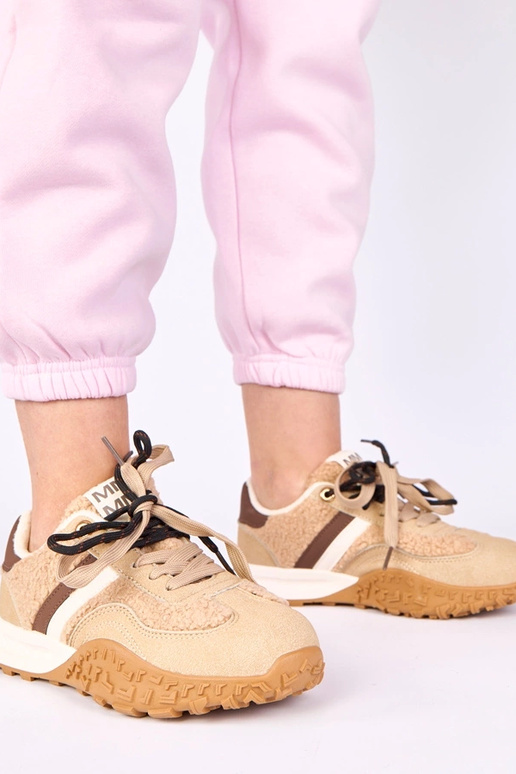 Smilšu krāsas sporta apavi silti ar...