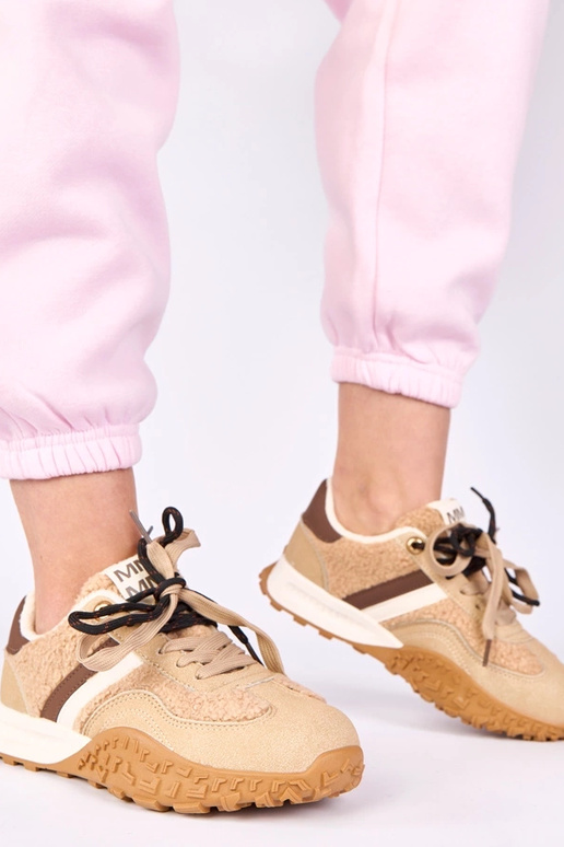 Smilšu krāsas sporta apavi silti ar...