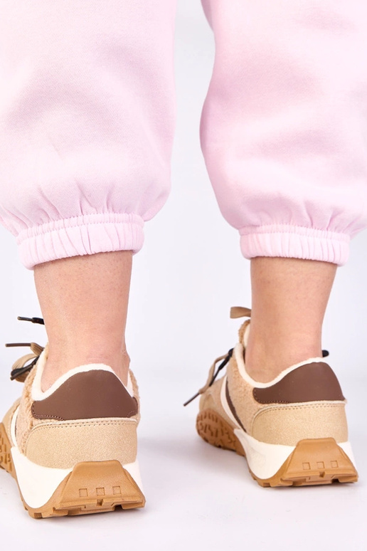 Smilšu krāsas sporta apavi silti ar...