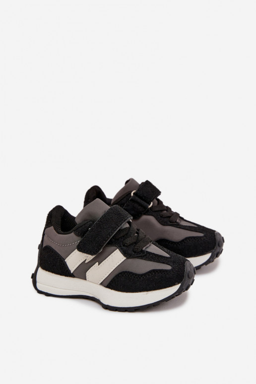 apavi Bērnu apavi ar lipīgām aizdarēm melnas krāsas Miranda