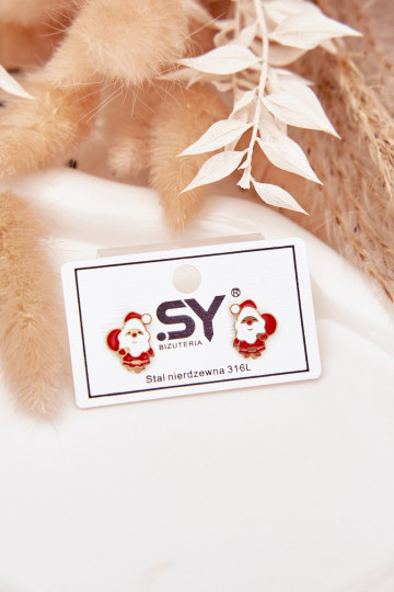 ar stilīgām detaļāmi Santa Clause izgatavots no nerūsējošā tērauda