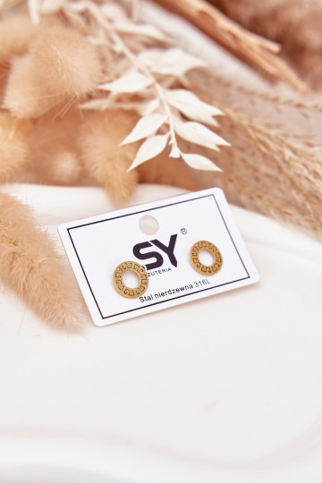 ar stilīgām detaļāmi Kółeczka no nerūsējošā tērauda Zelta krāsas