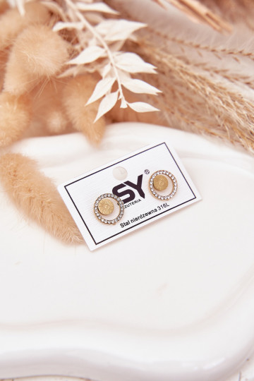 ar stilīgām detaļāmi no nerūsējošā tērauda Kółka ar mirdzošiem spīdumiņiem Zelta krāsas 2