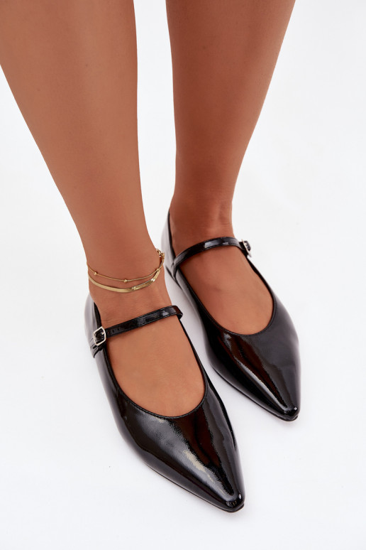 Lakotas balerīnas ar siksniņām melnas krāsas Jarelle