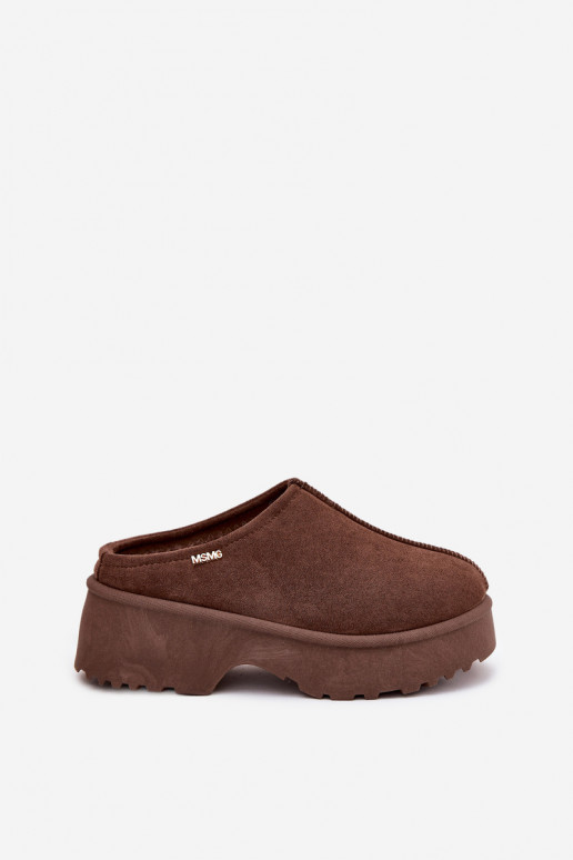 sniega apavi Sieviešu zemais ar platformu brūnas krāsas Yrenna