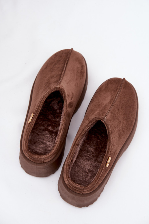 sniega apavi Sieviešu zemais ar platformu brūnas krāsas Yrenna