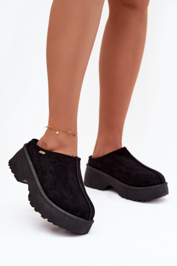 sniega apavi Sieviešu zemais ar platformu melnas krāsas Yrenna 2