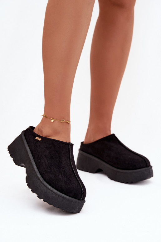 sniega apavi Sieviešu zemais ar platformu melnas krāsas Yrenna