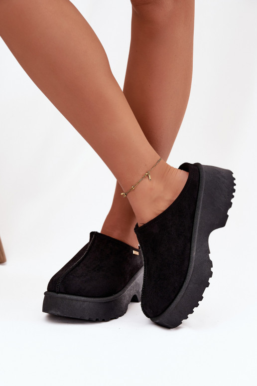 sniega apavi Sieviešu zemais ar platformu melnas krāsas Yrenna