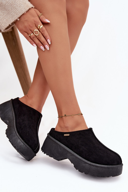 sniega apavi Sieviešu zemais ar platformu melnas krāsas Yrenna