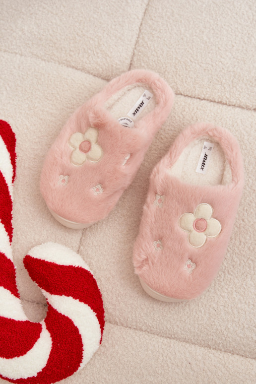 ar kažokādu ČībasZiedsuszkami Rozā krāsas Selinne