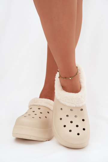 Vieglas čības uz pirksta sieviešu čības siltināti ar kažokādu smilšu krāsas Palvine 2