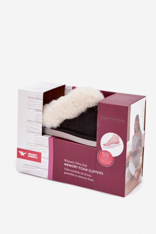 Čības Sieviešu ar kažokādu melnas krāsas Zanelia