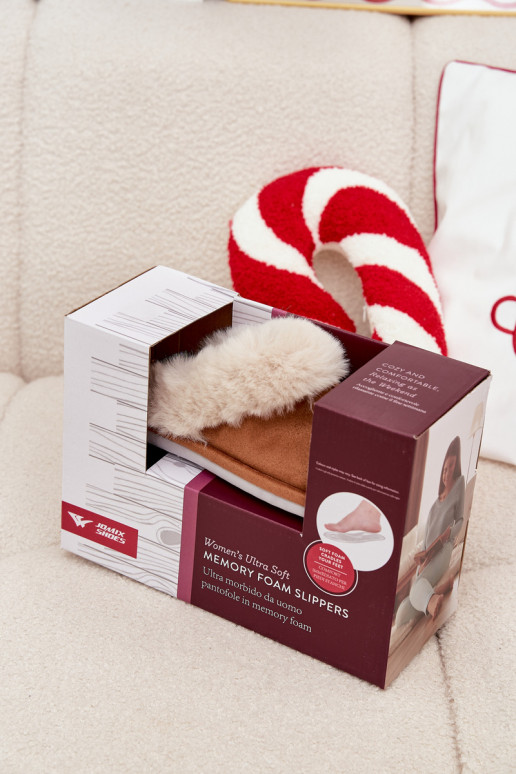 Čības Sieviešu ar kažokādu brūnas krāsas Delissa