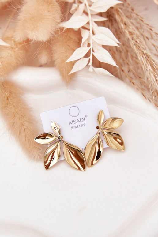 Liels ar stilīgām detaļāmi Sieviešu Listki Zelta krāsas