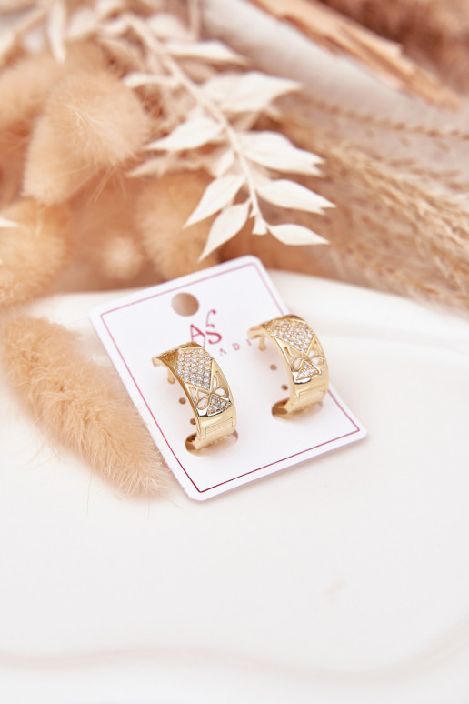 ar stilīgām detaļāmi Sieviešu Stal Chirurgiczna ar mirdzošiem spīdumiņiem Zelta krāsas