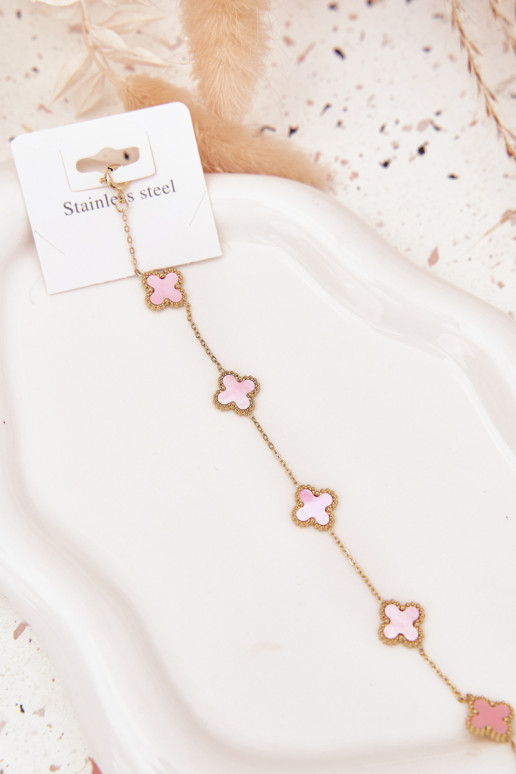 Aproce Ar Kuloniem Stal NierdzeInna Zelta krāsas-Rozā