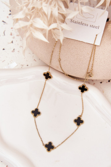 Ķēde no nerūsējošā tērauda Zelta krāsas-melnas krāsas