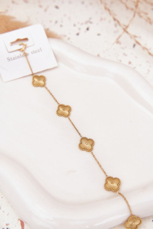 Aproce no nerūsējošā tēraudaZiedsuszkami Zelta krāsas