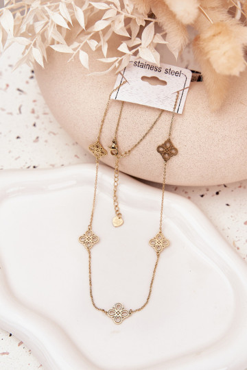 Kaklarota no nerūsējošā tērauda Zelta krāsas 2