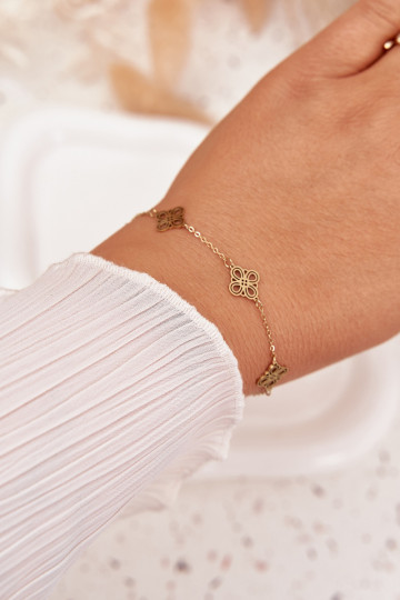 Aproce no nerūsējošā tērauda Ar Kuloniem Zelta krāsas