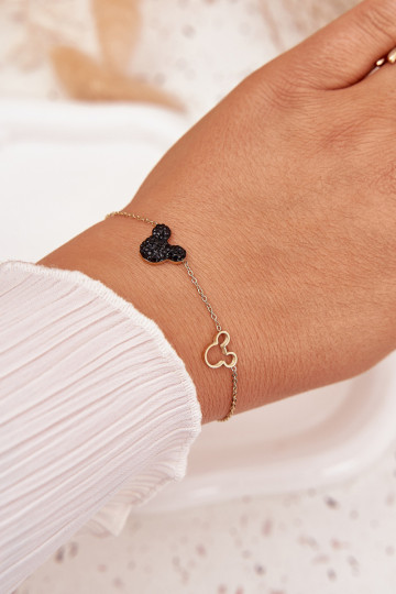 Aproce no nerūsējošā tērauda pele Miki Zelta krāsas