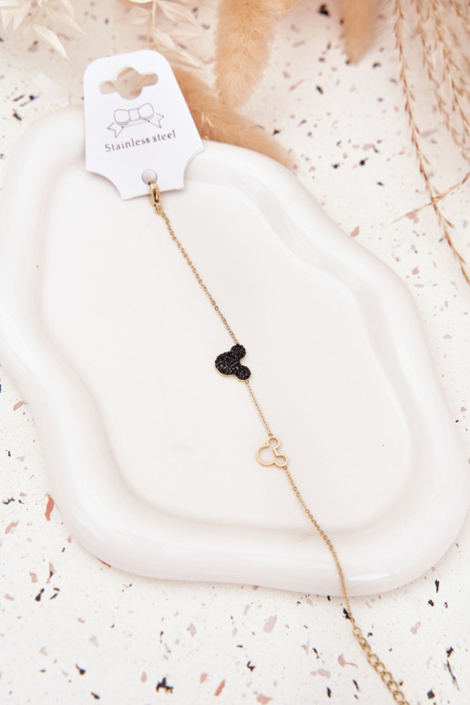 Aproce no nerūsējošā tērauda pele Miki Zelta krāsas