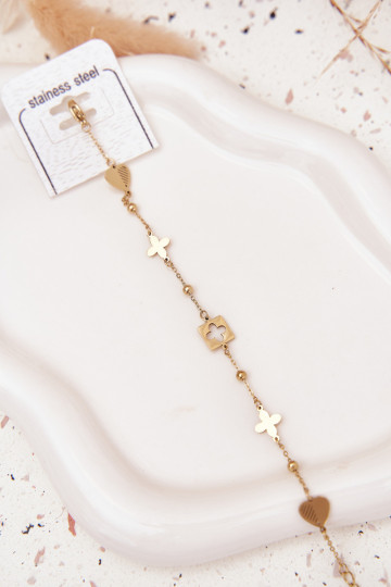 Aproce no nerūsējošā tērauda Ar Kuloniem Zelta krāsas 2