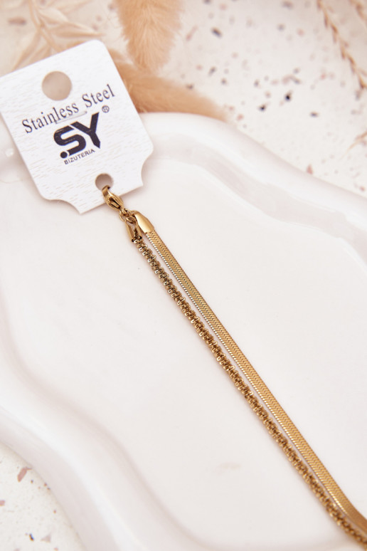 Aproce Dubults no nerūsējošā tērauda Zelta krāsas